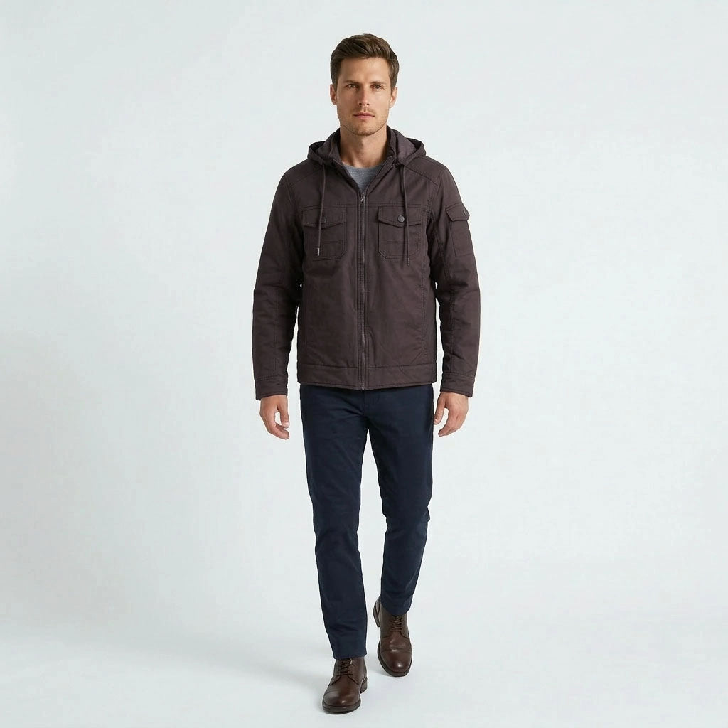 HUMMER MENS LONG SLEEVE HOODED JACKET H0099