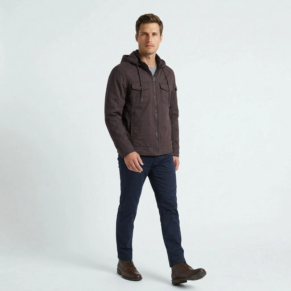 HUMMER MENS LONG SLEEVE HOODED JACKET H0099