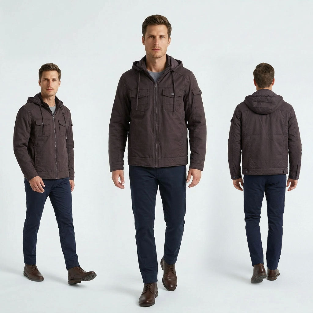 HUMMER MENS LONG SLEEVE HOODED JACKET H0099
