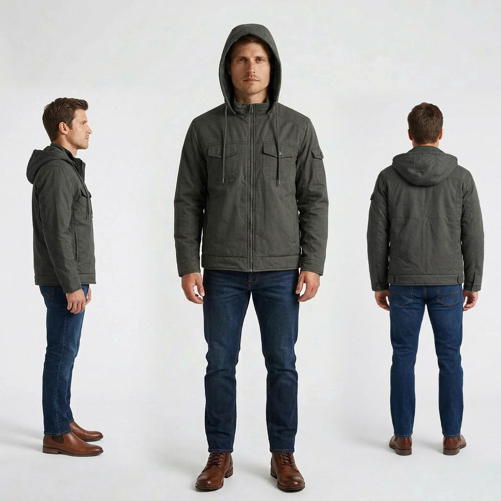 HUMMER MENS LONG SLEEVE HOODED JACKET H0099