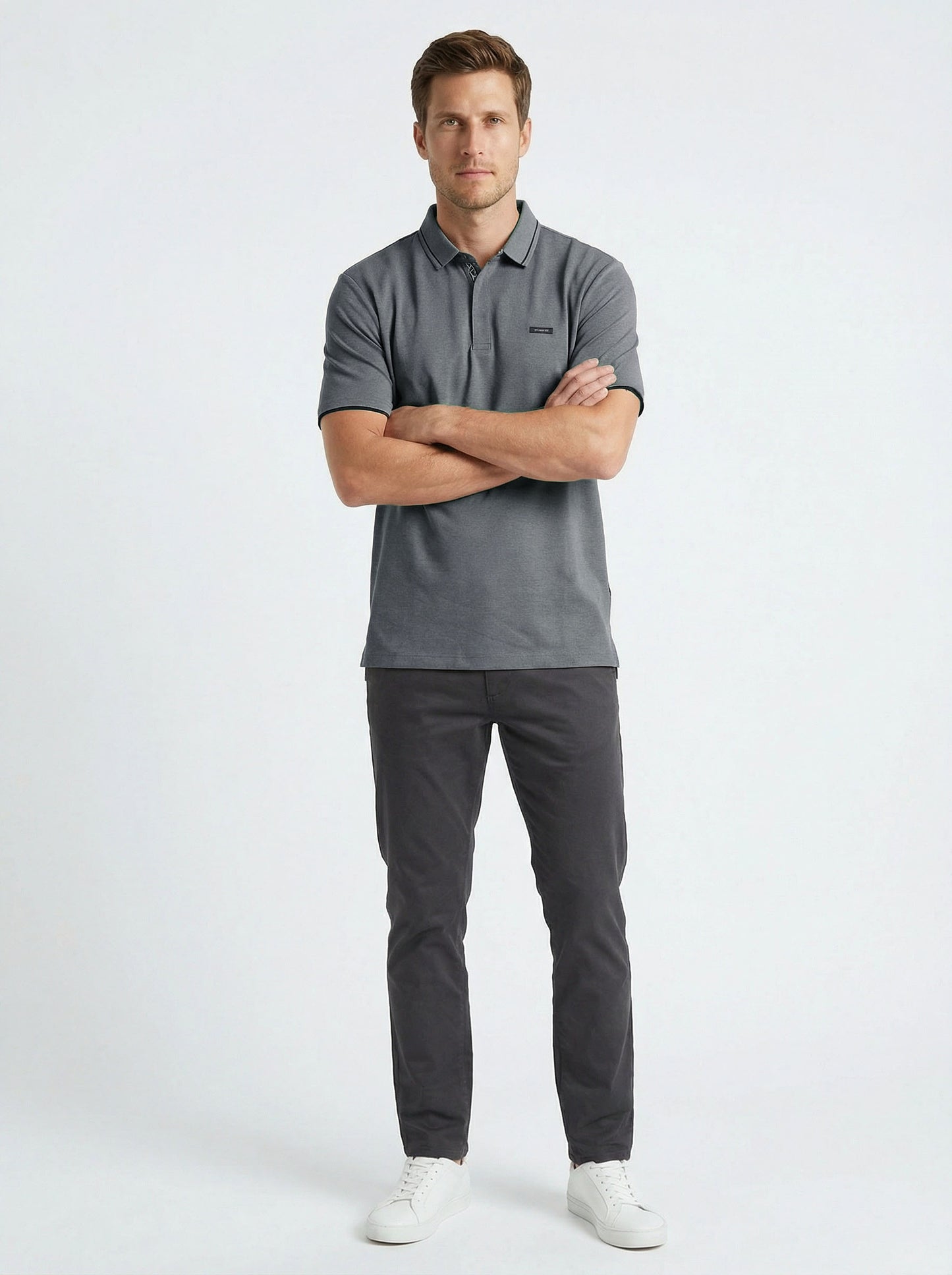 HUMMER MENS SHORT SLEEVE POLO T SHIRT [SLIM FIT] H0110