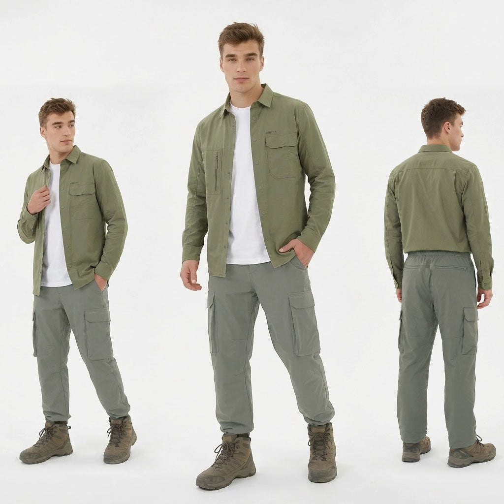 HUMMER MENS CASUAL OUTDOOR LONG PANTS CHINO [BAGGY] H0094