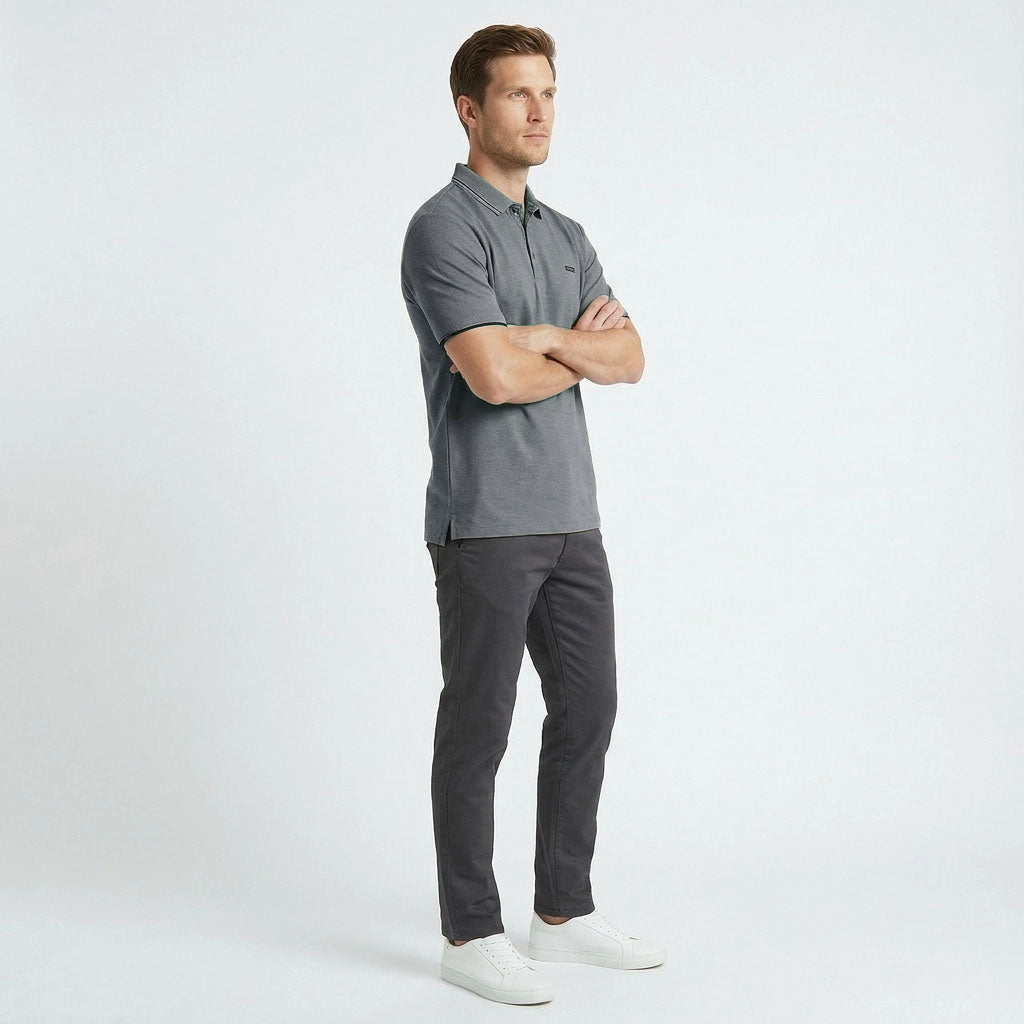 HUMMER MENS SHORT SLEEVE POLO T SHIRT [SLIM FIT] H0110