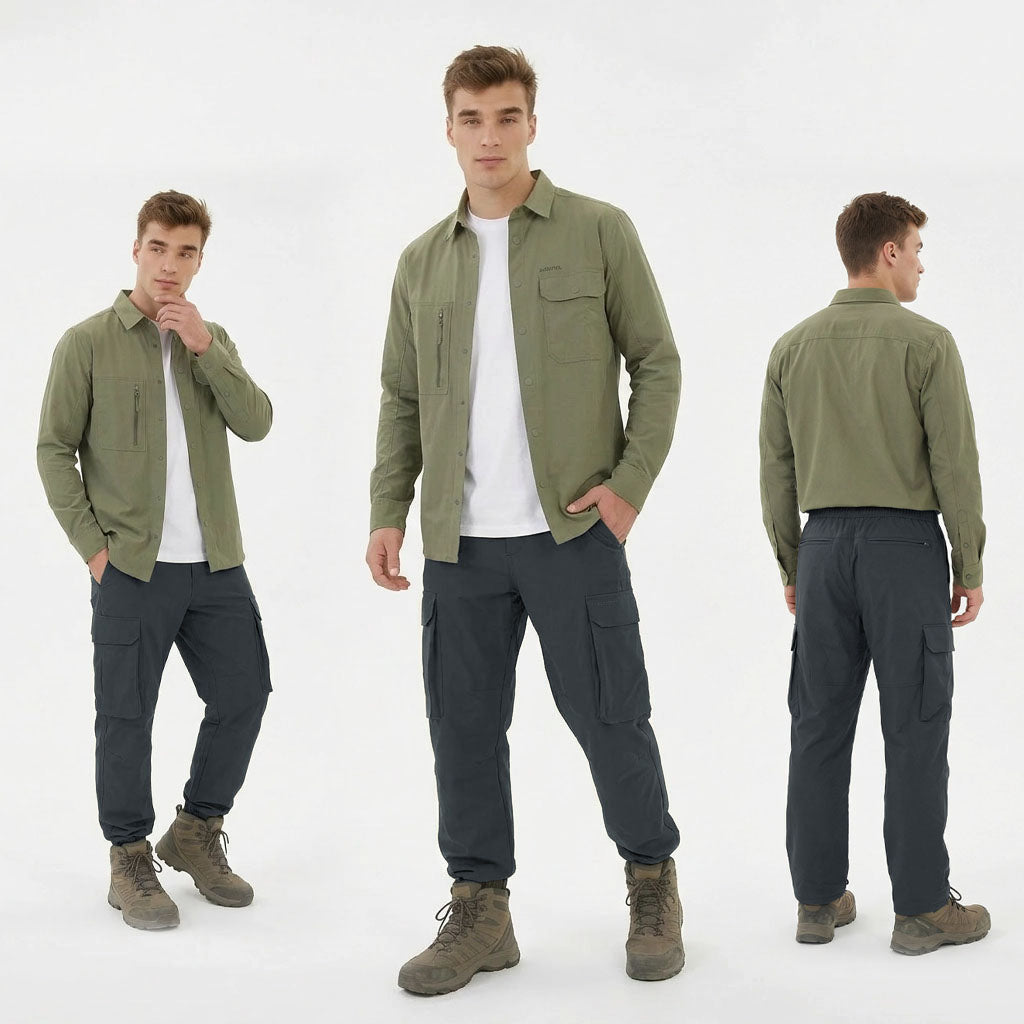 HUMMER MENS CASUAL OUTDOOR LONG PANTS CHINO [BAGGY] H0094