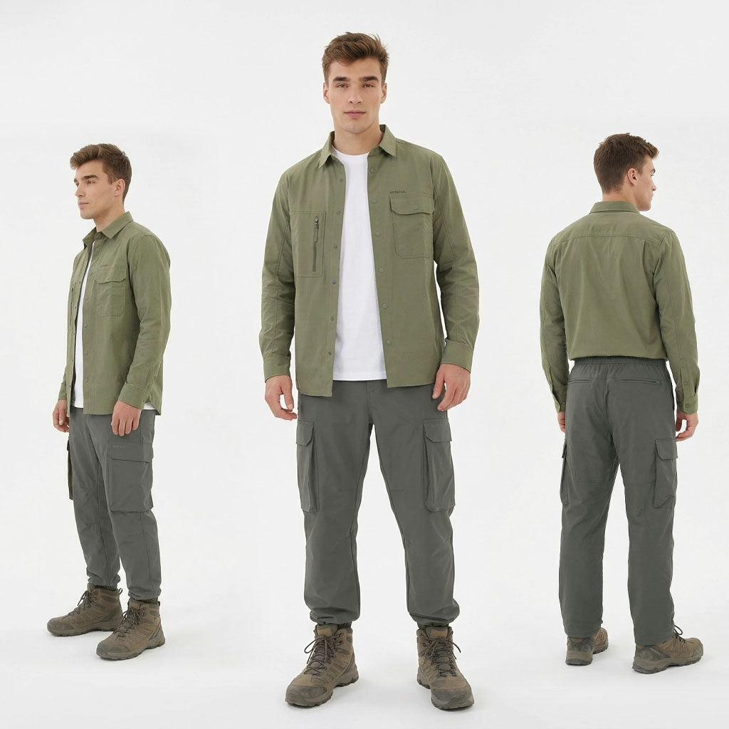 HUMMER MENS CASUAL OUTDOOR LONG PANTS CHINO [BAGGY] H0094