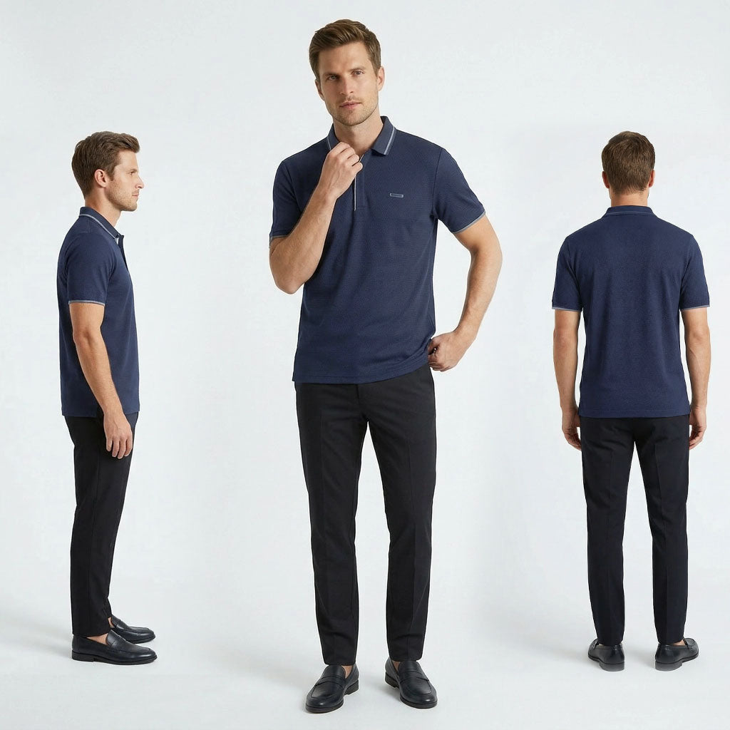 HUMMER MENS SHORT SLEEVE POLO T SHIRT [SLIM FIT] H0110