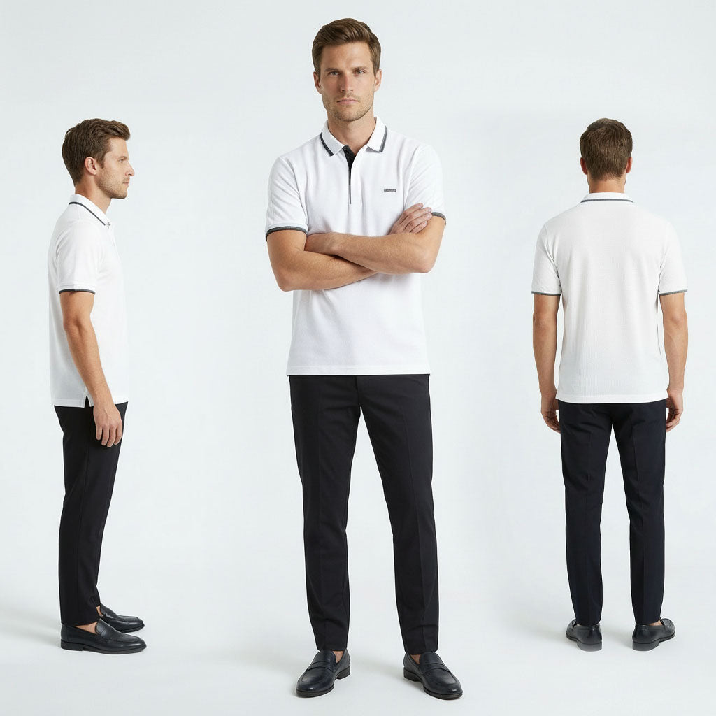 HUMMER MENS SHORT SLEEVE POLO T SHIRT [SLIM FIT] H0110