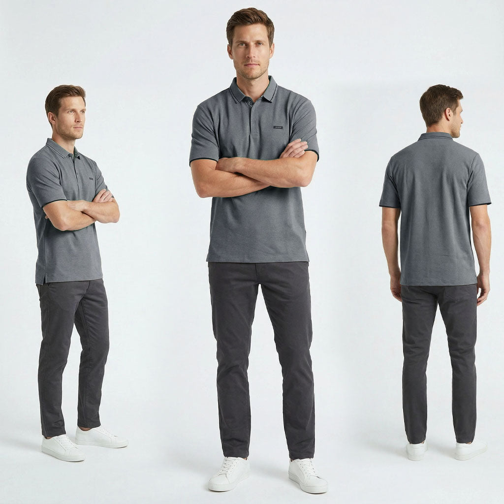 HUMMER MENS SHORT SLEEVE POLO T SHIRT [SLIM FIT] H0110