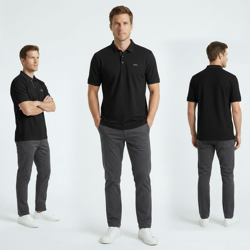 HUMMER MENS SHORT SLEEVE POLO T SHIRT [SLIM FIT] H0110