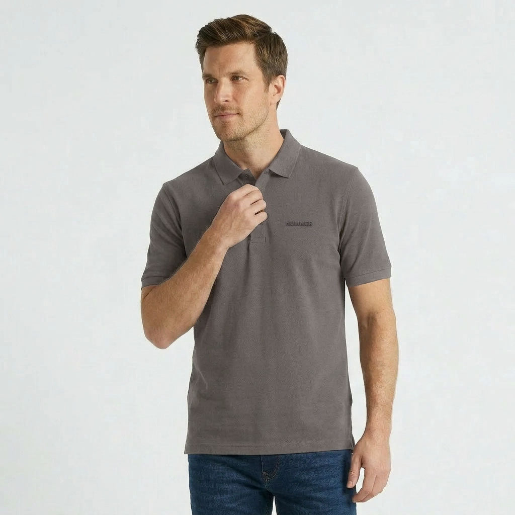 HUMMER MENS SHORT SLEEVE POLO T SHIRT [SLIM FIT] H0049
