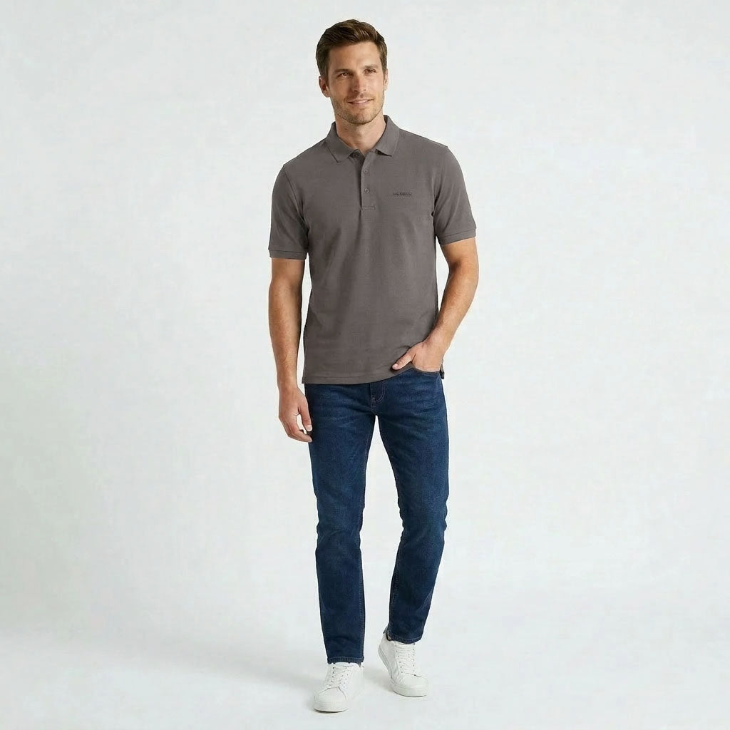 HUMMER MENS SHORT SLEEVE POLO T SHIRT [SLIM FIT] H0049