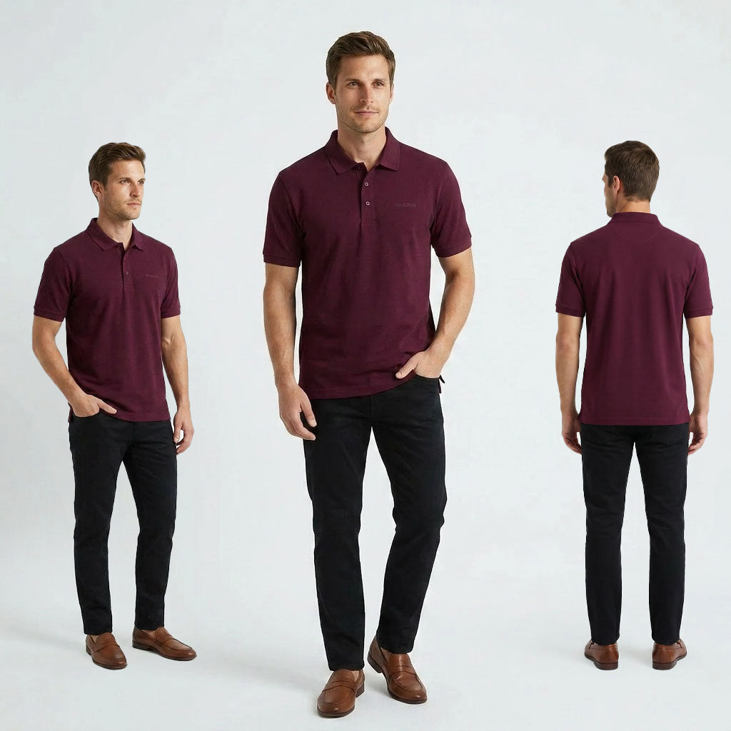HUMMER MENS SHORT SLEEVE POLO T SHIRT [SLIM FIT] H0049