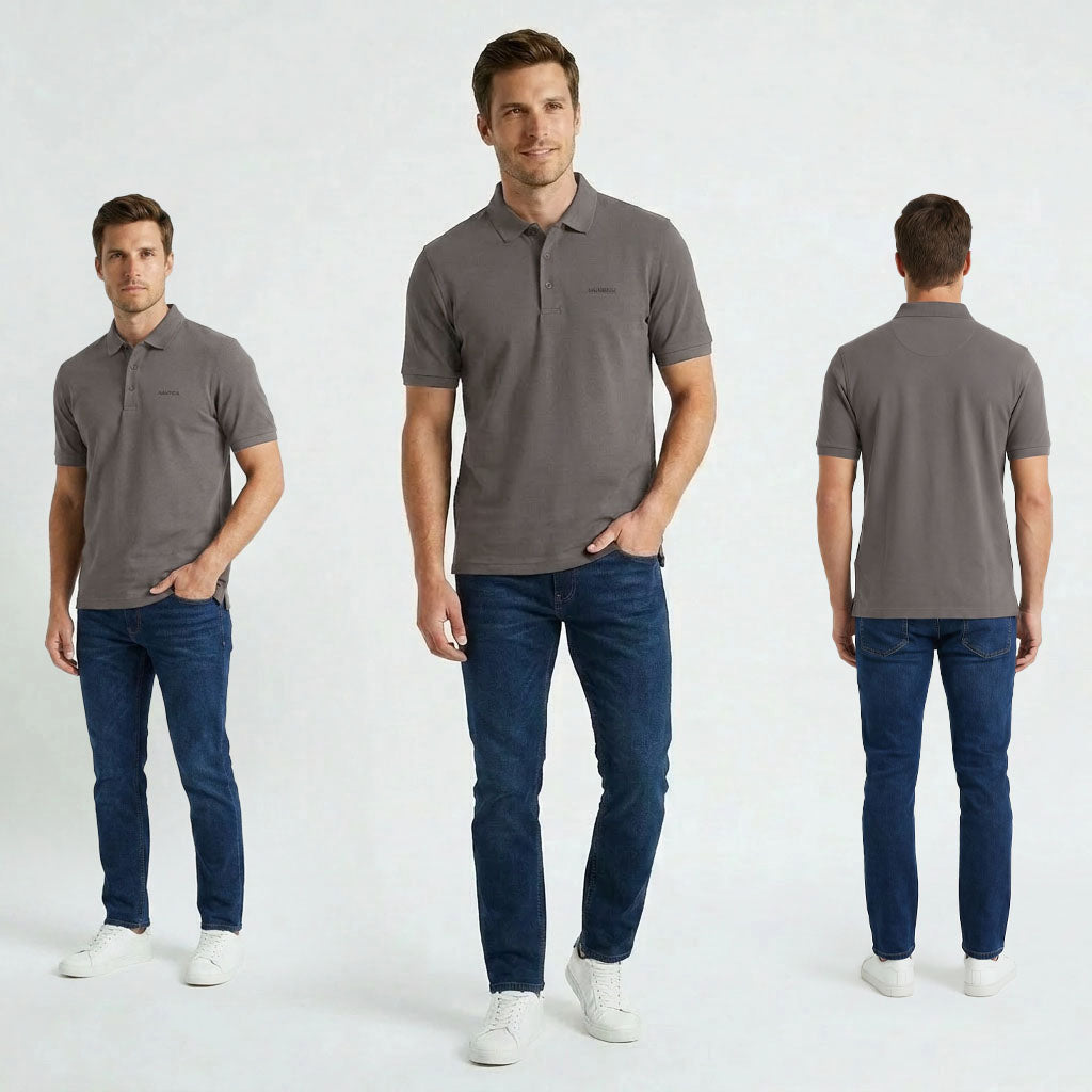 HUMMER MENS SHORT SLEEVE POLO T SHIRT [SLIM FIT] H0049