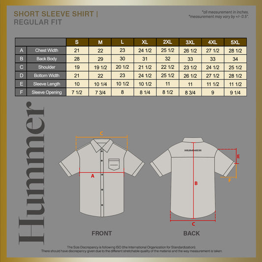 HUMMER MENS SHORT SLEEVE SHIRT [REGULAR FIT] H0141
