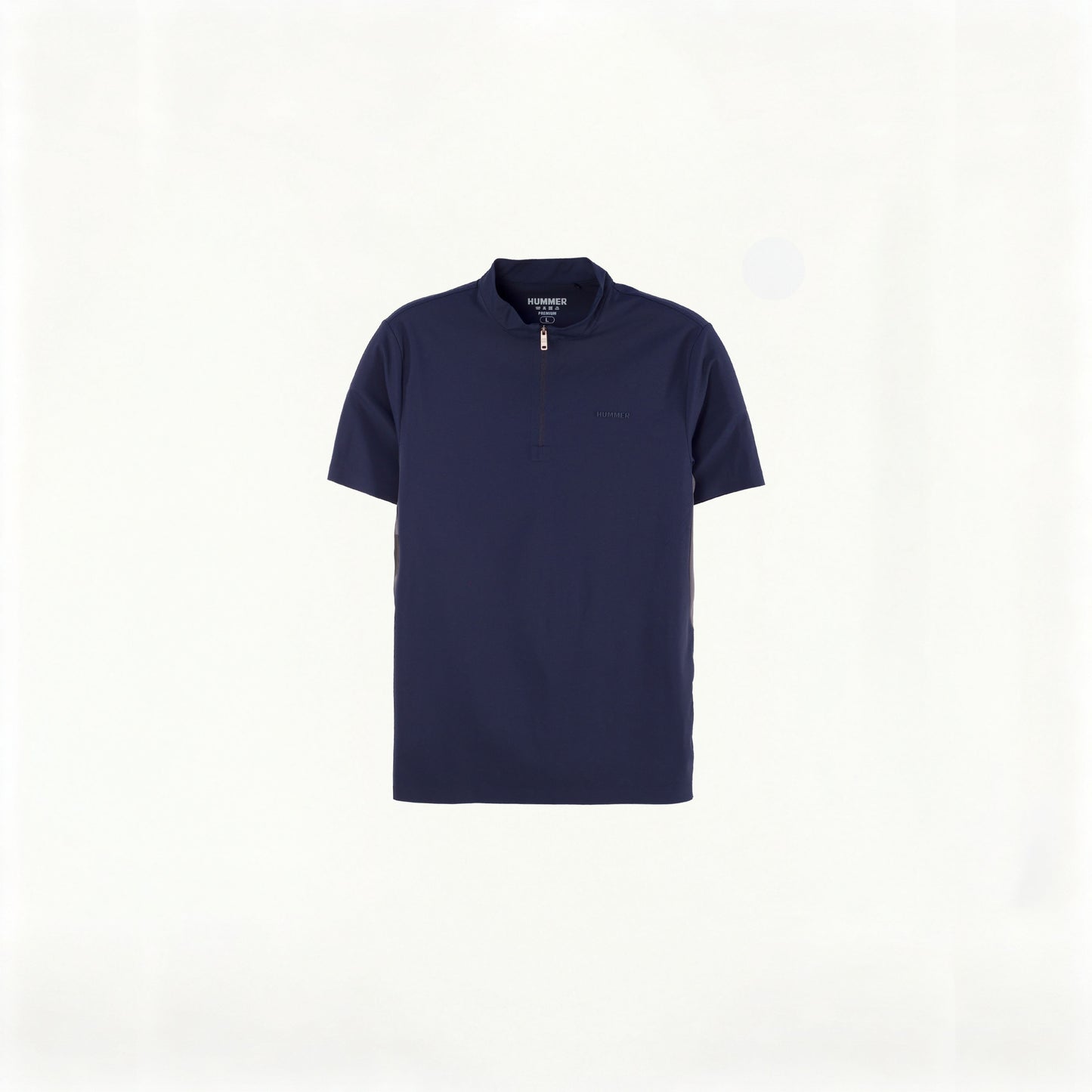 HUMMER MENS SHORT SLEEVE QUARTERZIP T SHIRT [FREE CUT] H0097