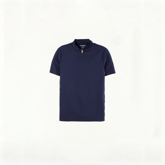HUMMER MENS SHORT SLEEVE QUARTERZIP T SHIRT [FREE CUT] H0097