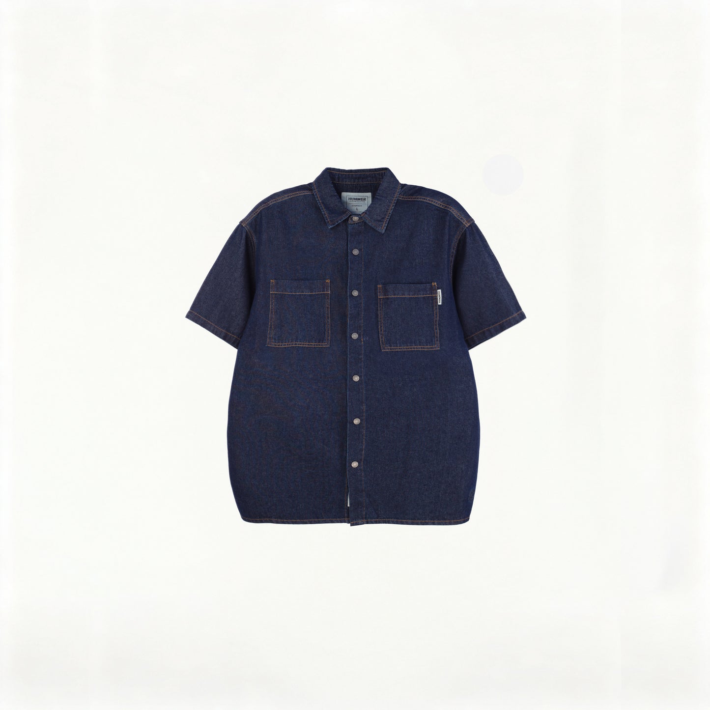 HUMMER MENS JEAN SHORT SLEEVE SHIRT [OVERSIZE] H0046