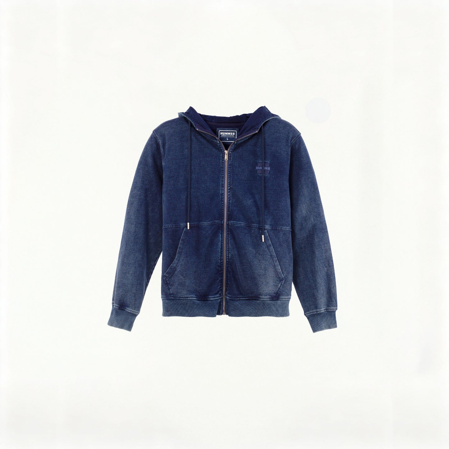 HUMMER MENS JEAN LONG SLEEVE HOODED JACKET H0028