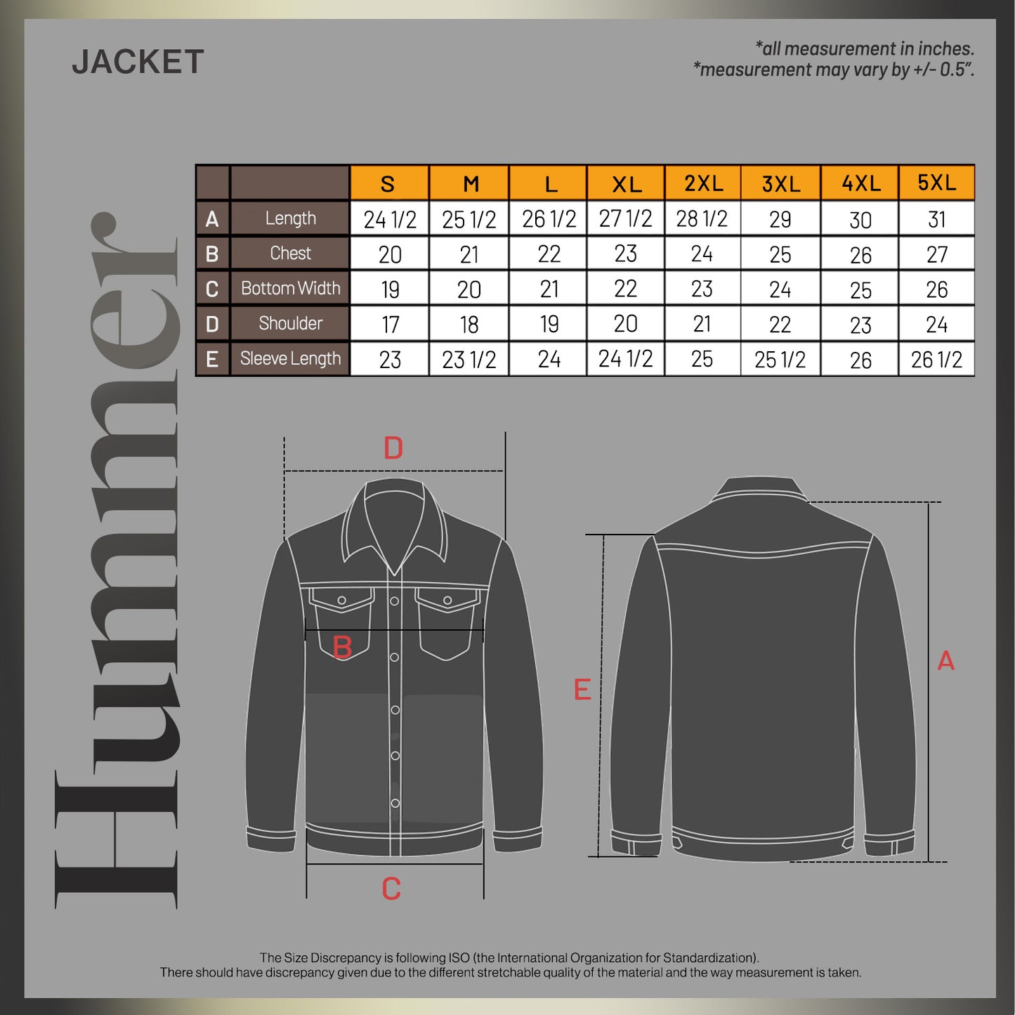 HUMMER MEN'S JACKET H0014