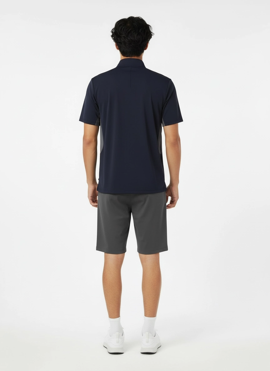 HUMMER MENS SHORT SLEEVE QUARTERZIP T SHIRT [FREE CUT] H0097