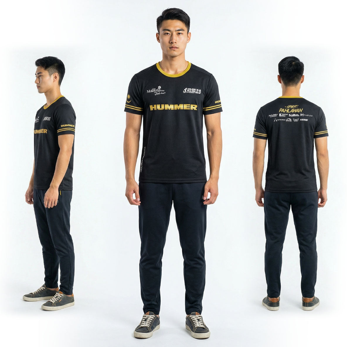 HUMMER MENS SHORT SLEEVE ROUND NECK T SHIRT [FREE CUT] H0089
