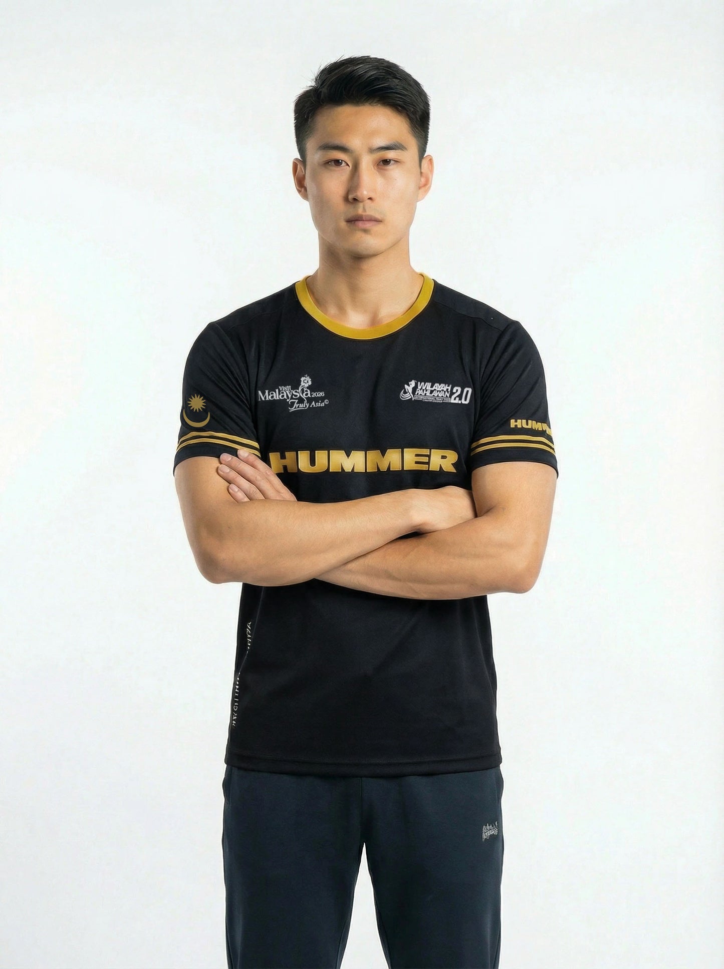 HUMMER MENS SHORT SLEEVE ROUND NECK T SHIRT [FREE CUT] H0089