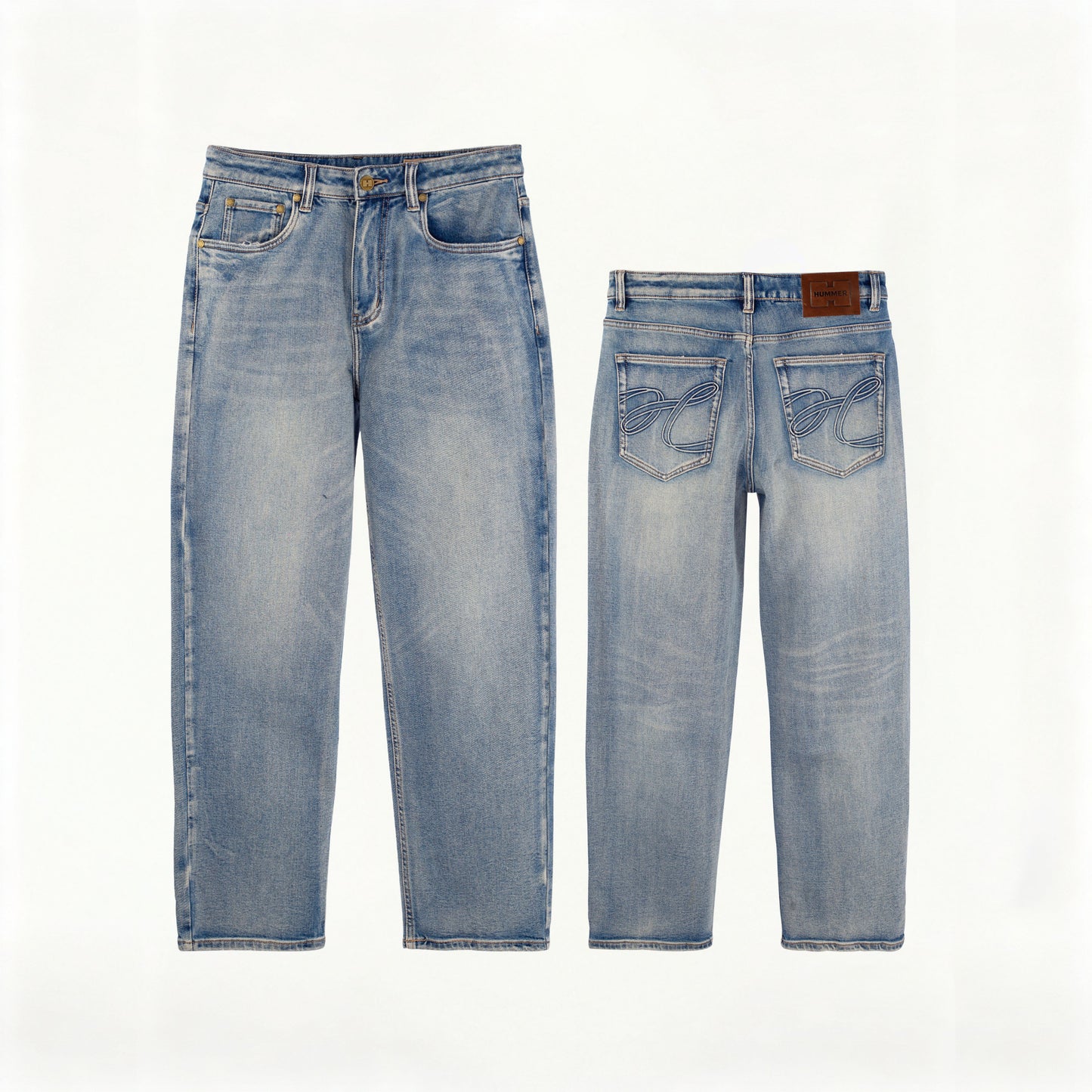 HUMMER MENS JEAN LONG PANTS [WIDE STRAIGHT] H0038