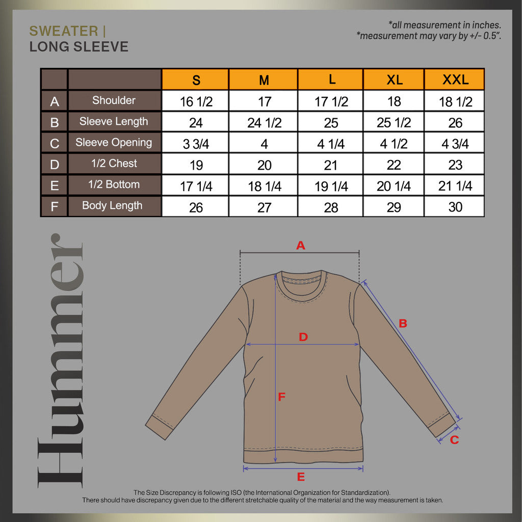 HUMMER MENS LONG SLEEVE QUATER ZIP T SHIRT H0066