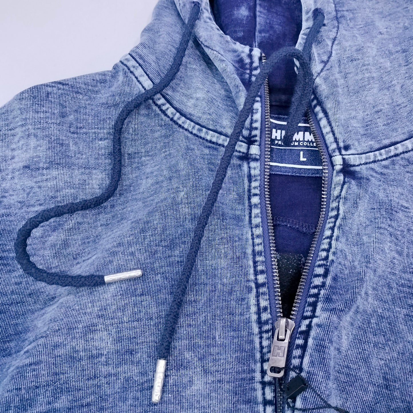 HUMMER MENS JEAN LONG SLEEVE HOODED JACKET H0028