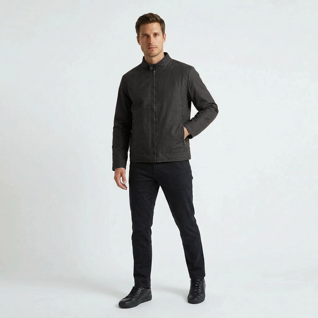 HUMMER MENS PU COATED LONG SLEEVE JACKET H0077
