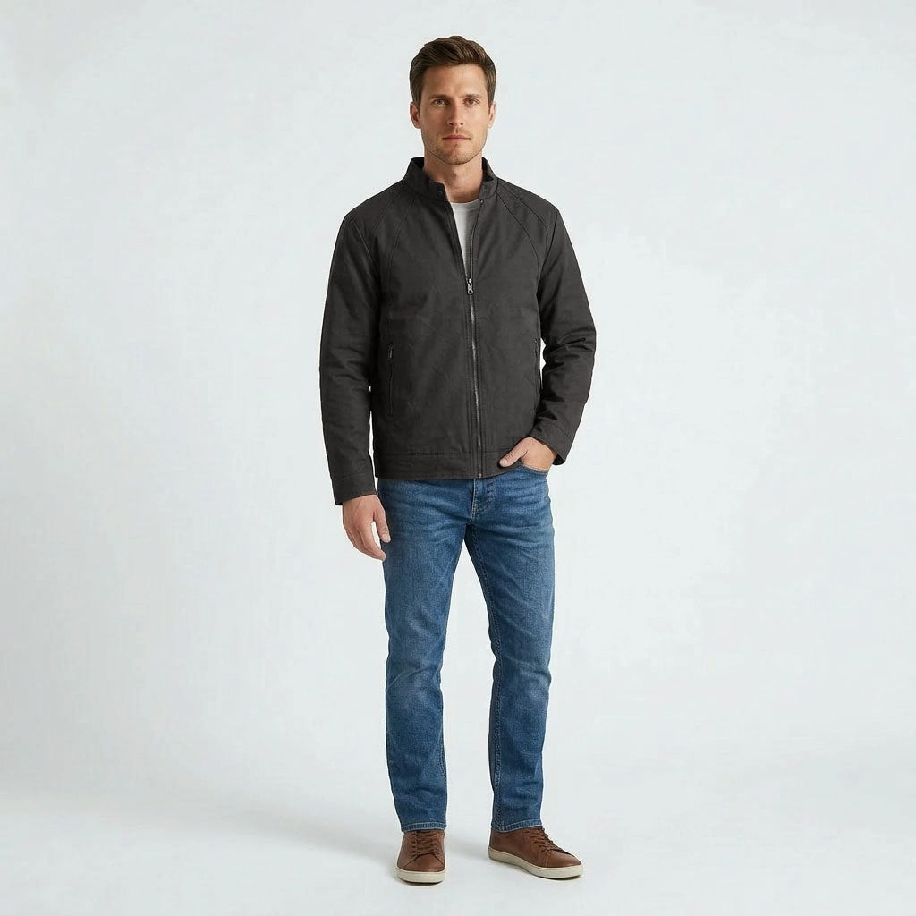 HUMMER MENS PU COATED LONG SLEEVE JACKET H0077