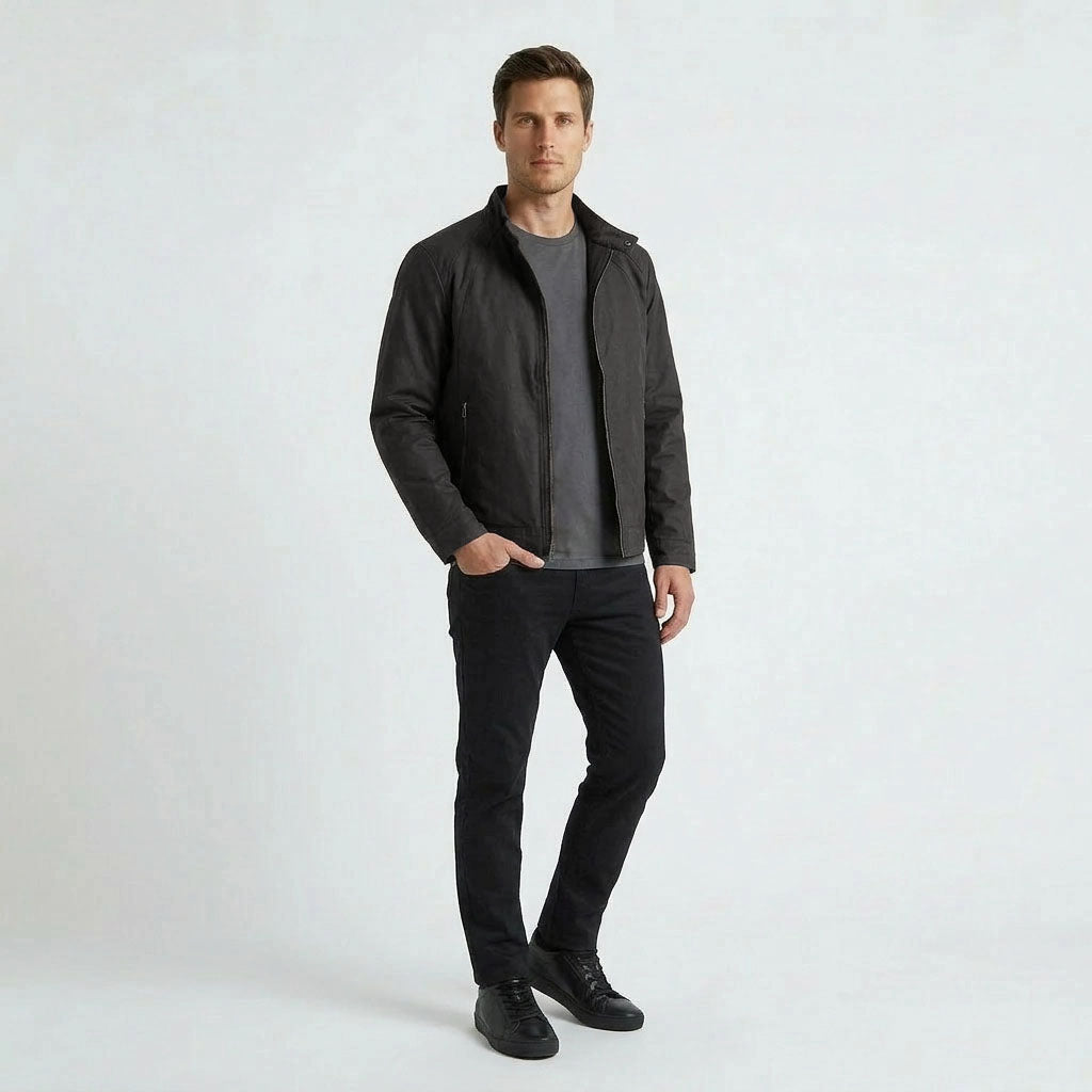HUMMER MENS PU COATED LONG SLEEVE JACKET H0077