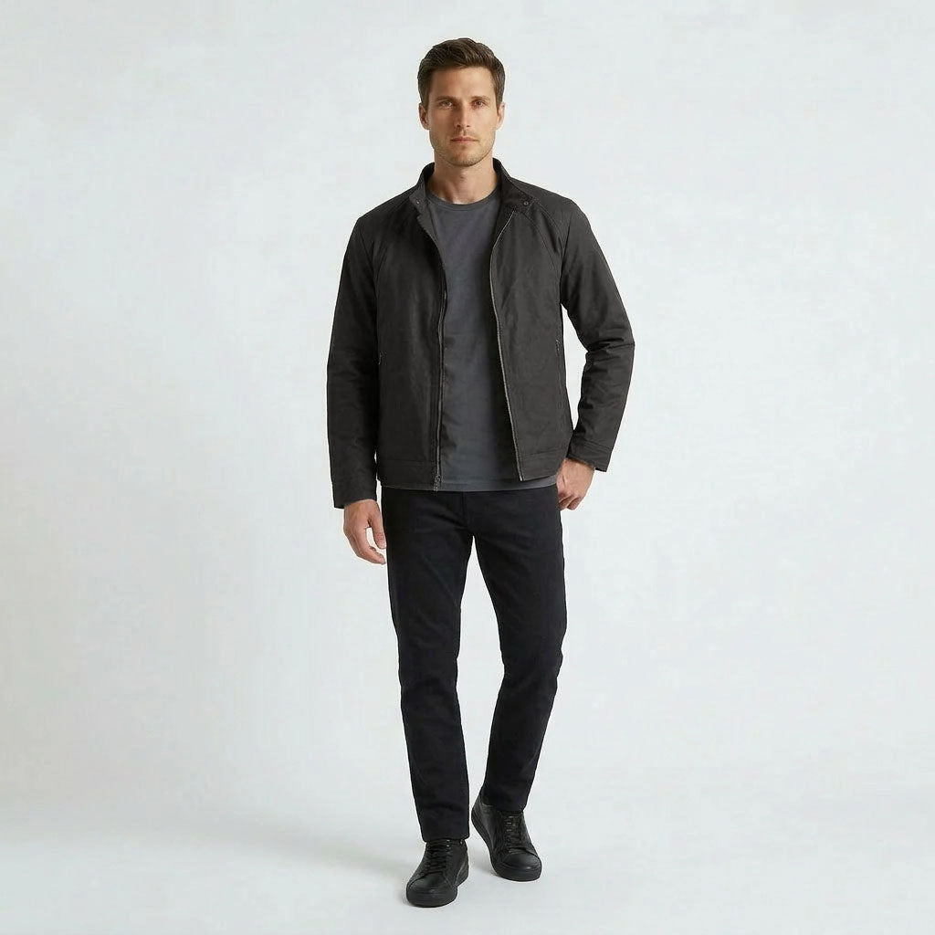 HUMMER MENS PU COATED LONG SLEEVE JACKET H0077