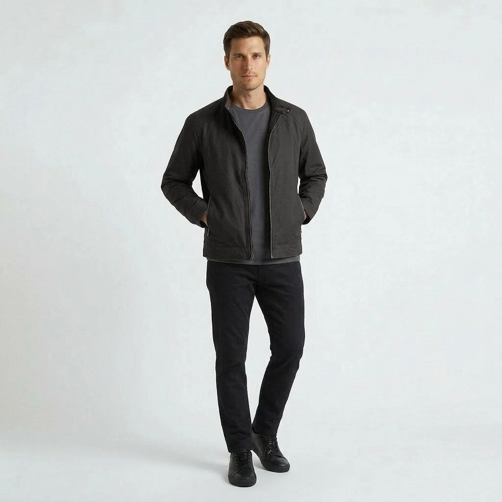 HUMMER MENS PU COATED LONG SLEEVE JACKET H0077