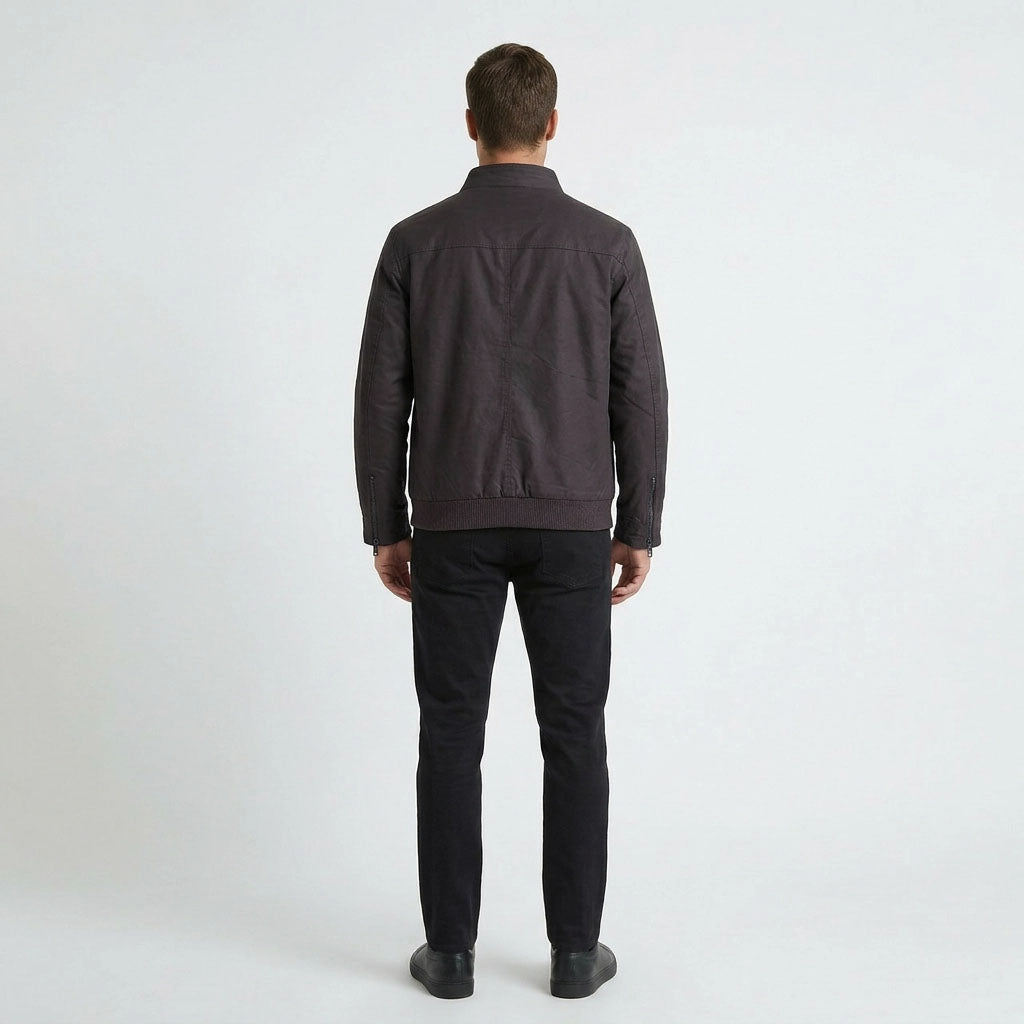 HUMMER MENS PU COATED LONG SLEEVE JACKET H0078
