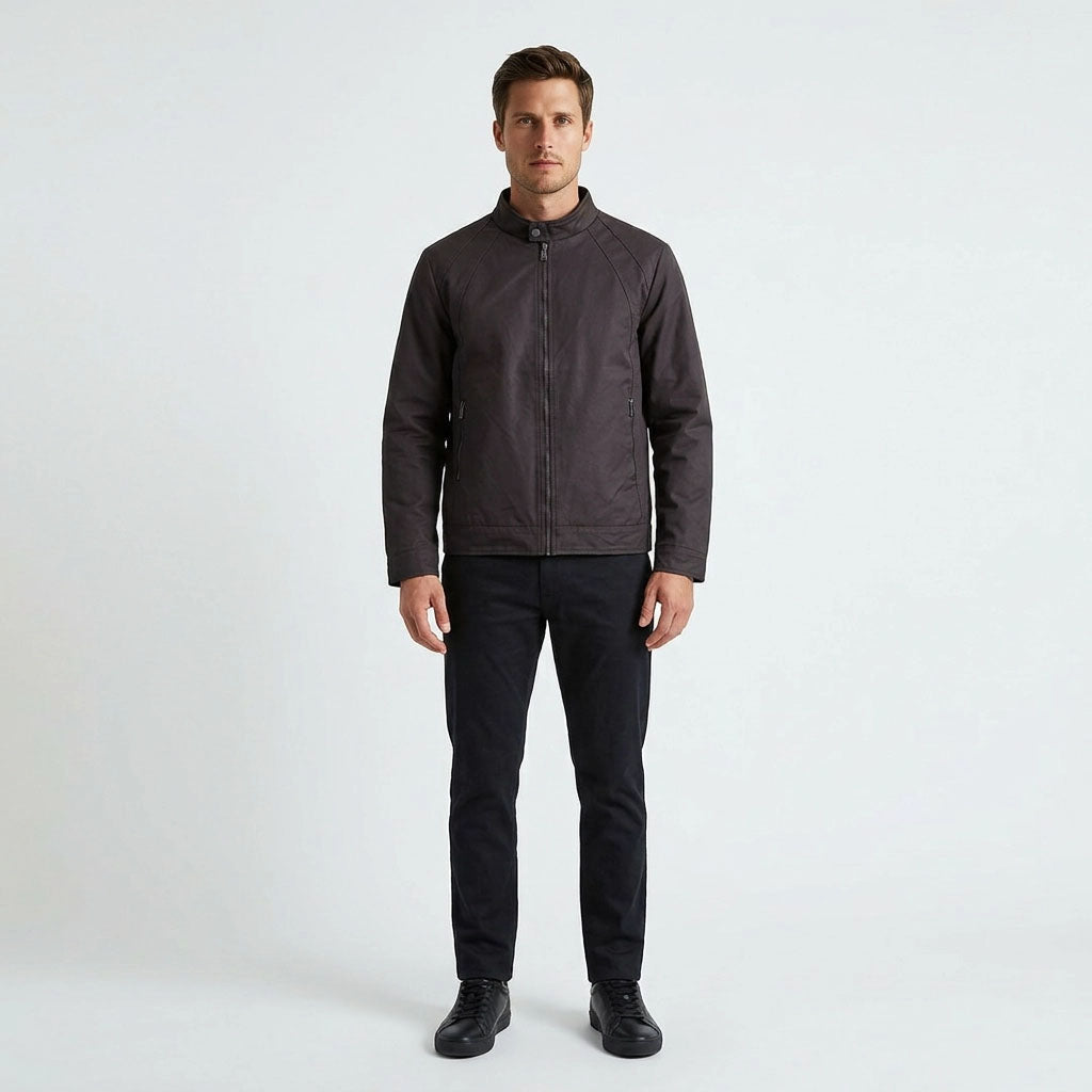 HUMMER MENS PU COATED LONG SLEEVE JACKET H0078