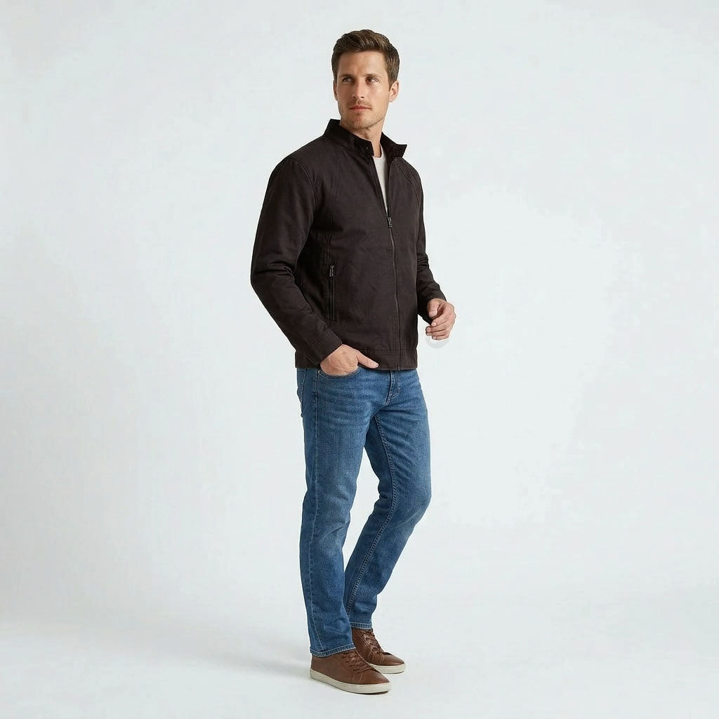 HUMMER MENS PU COATED LONG SLEEVE JACKET H0078