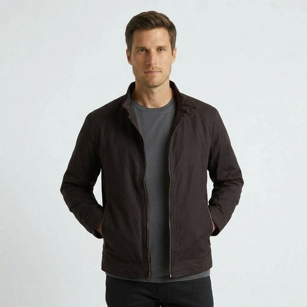 HUMMER MENS PU COATED LONG SLEEVE JACKET H0078