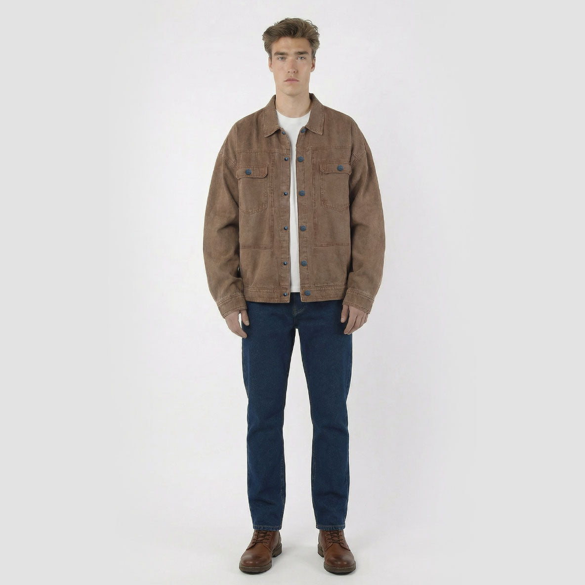 HUMMER MENS JEAN LONG SLEEVE JACKET [OVERSIZE] H0068