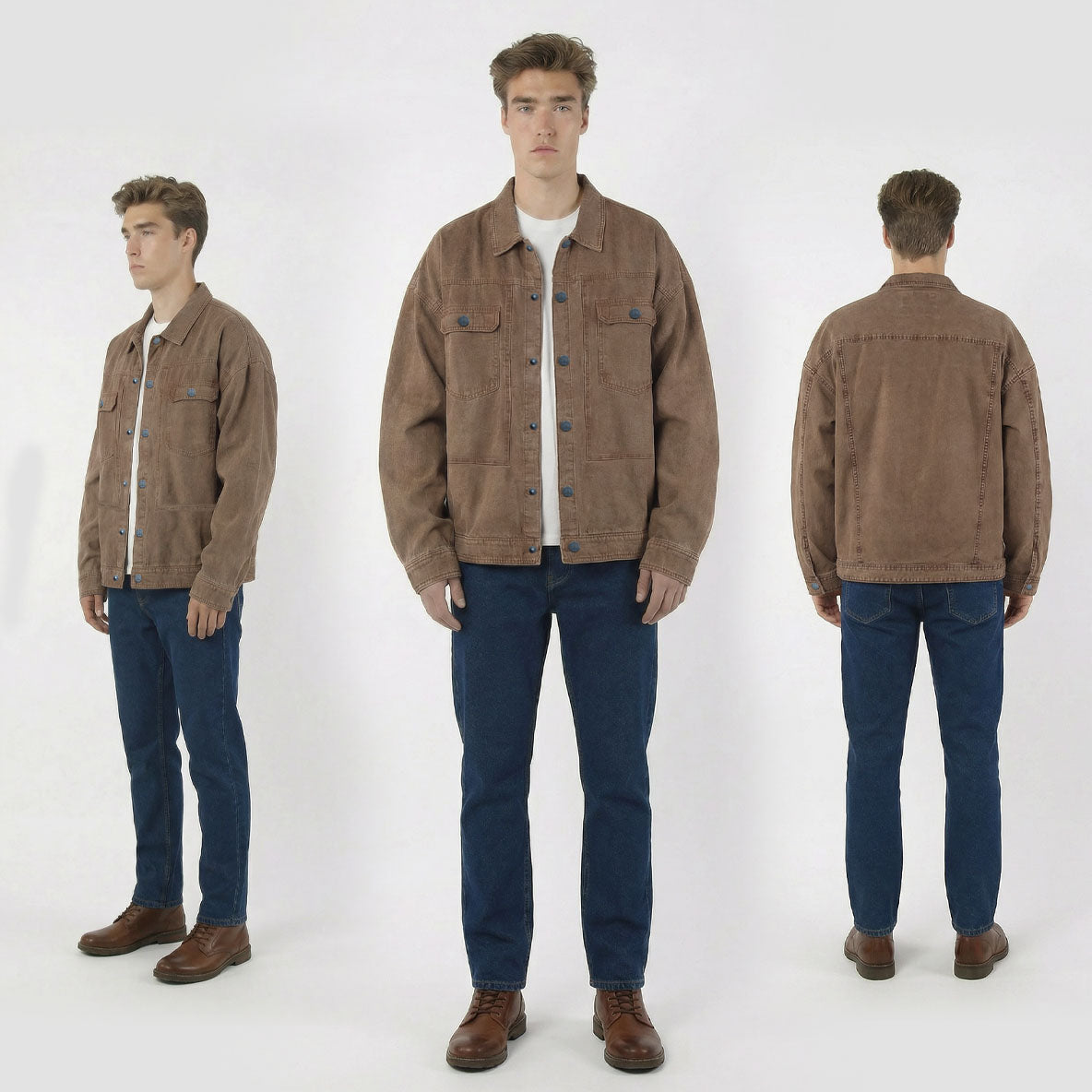 HUMMER MENS JEAN LONG SLEEVE JACKET [OVERSIZE] H0068