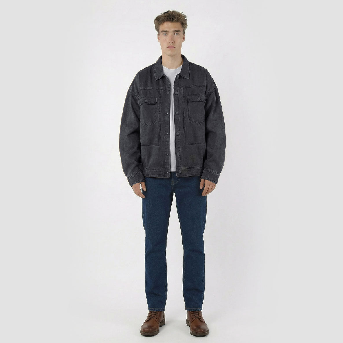 HUMMER MENS JEAN LONG SLEEVE JACKET [OVERSIZE] H0068