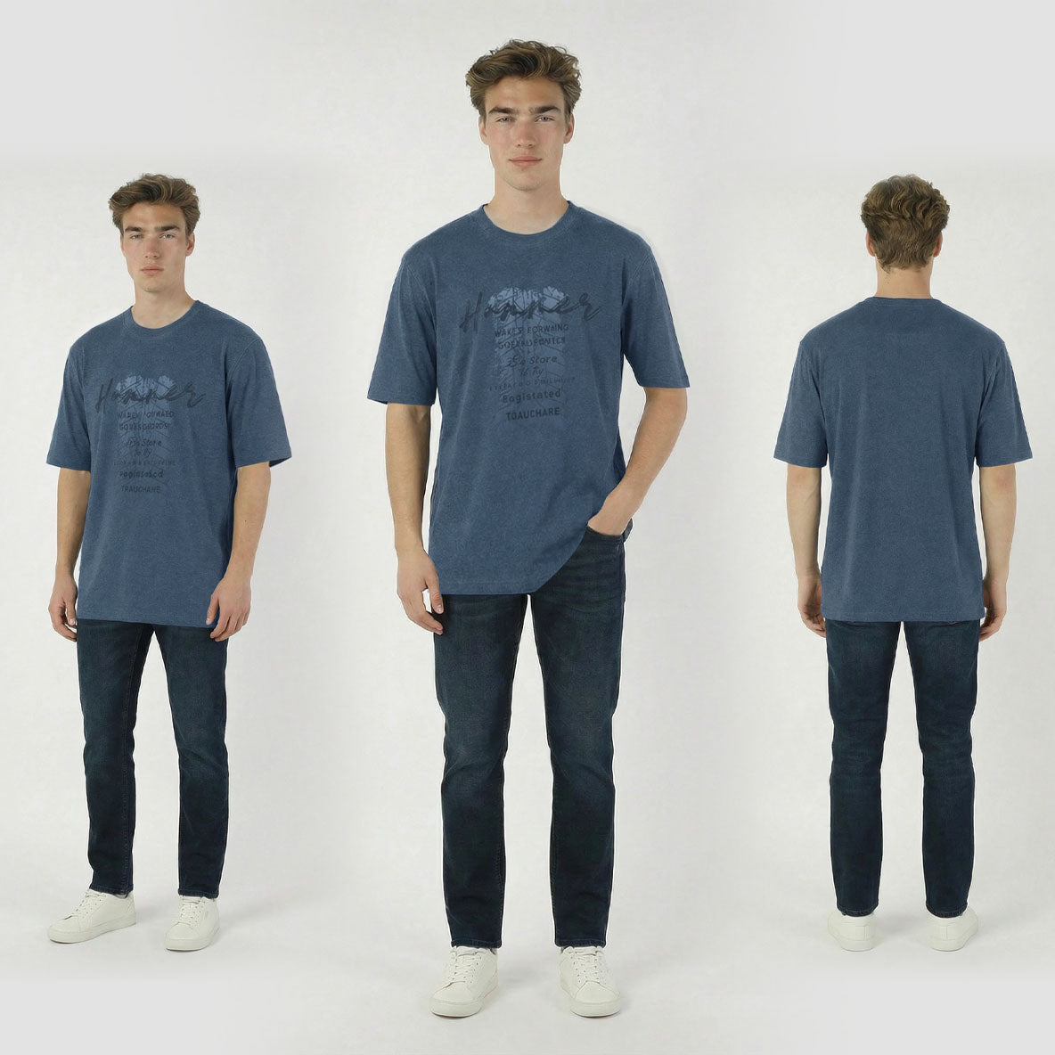 HUMMER MENS SHORT SLEEVE ROUND NECK T SHIRT [OVERSIZE] H0026