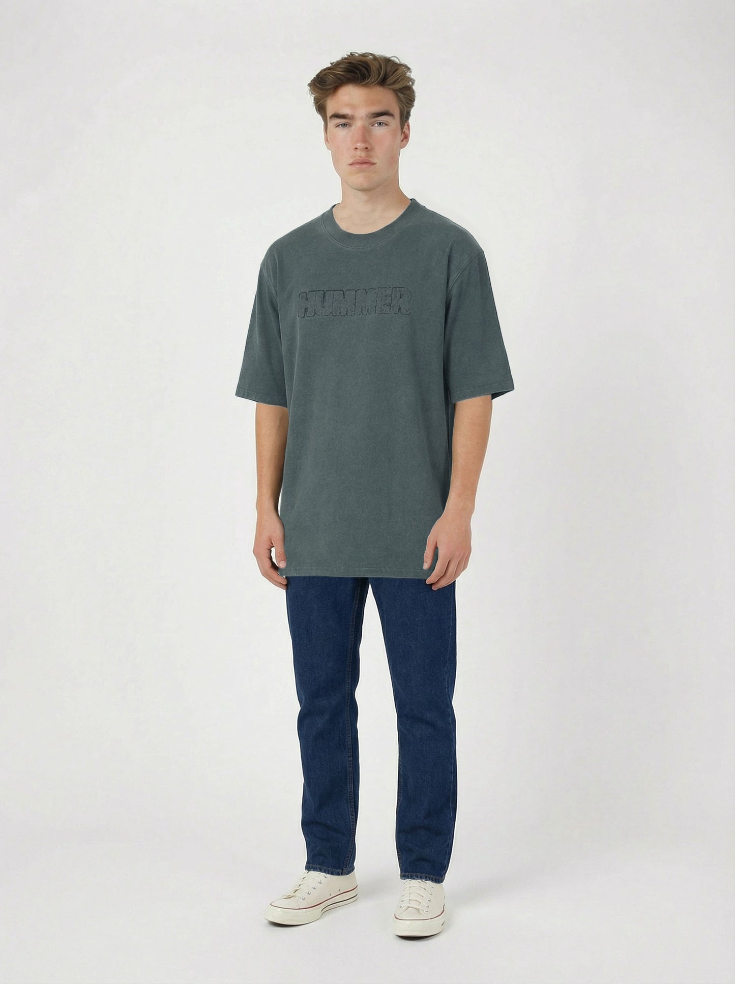 HUMMER MENS SHORT SLEEVE ROUND NECK T SHIRT [OVERSIZE] H0026