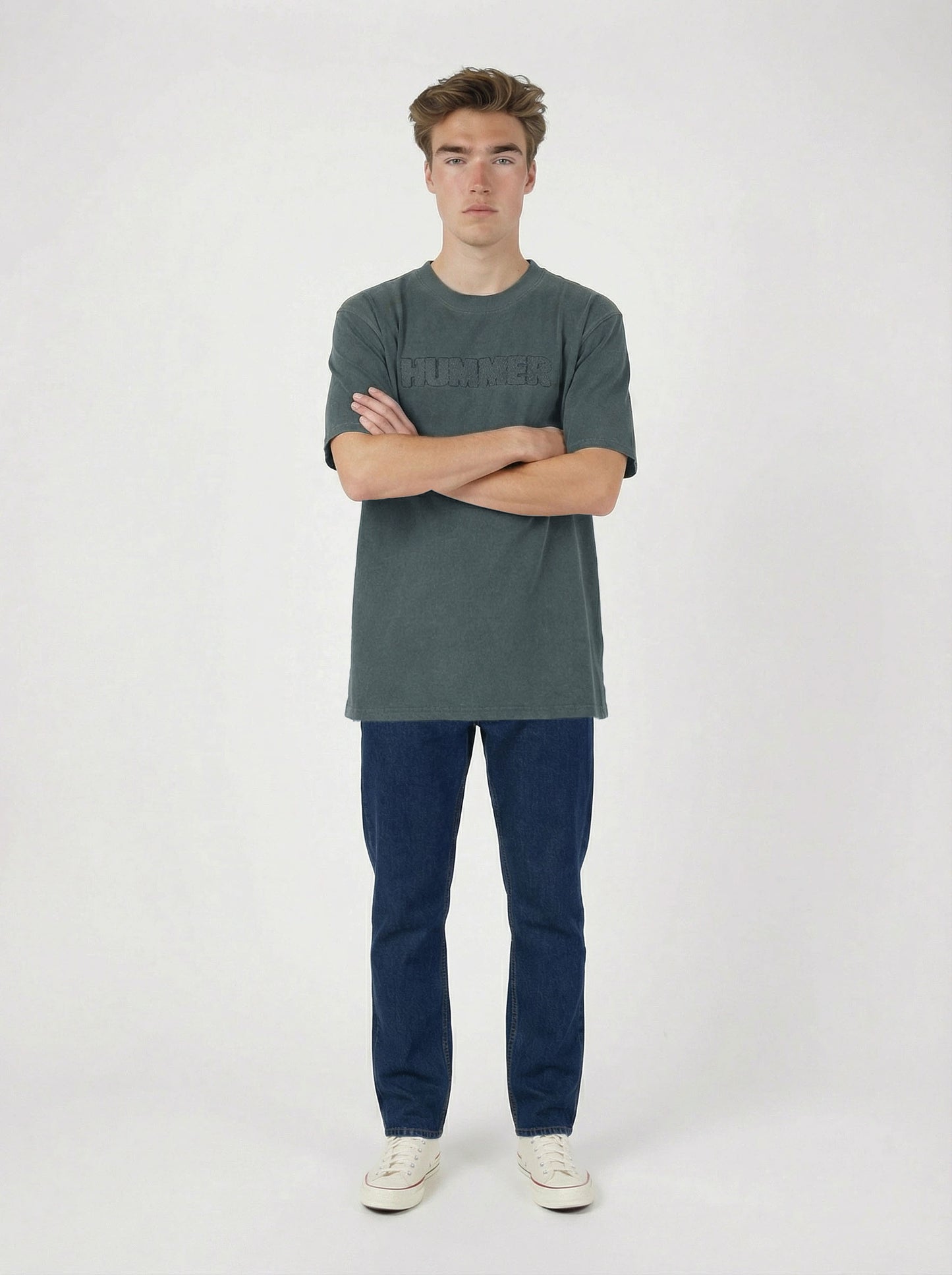 HUMMER MENS SHORT SLEEVE ROUND NECK T SHIRT [OVERSIZE] H0026