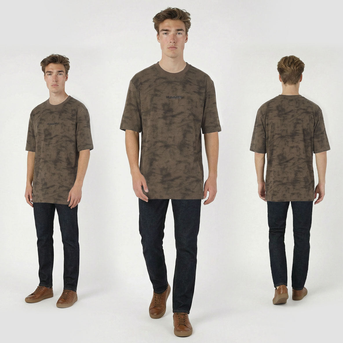 HUMMER MENS SHORT SLEEVE ROUND NECK T SHIRT [OVERSIZE] H0027