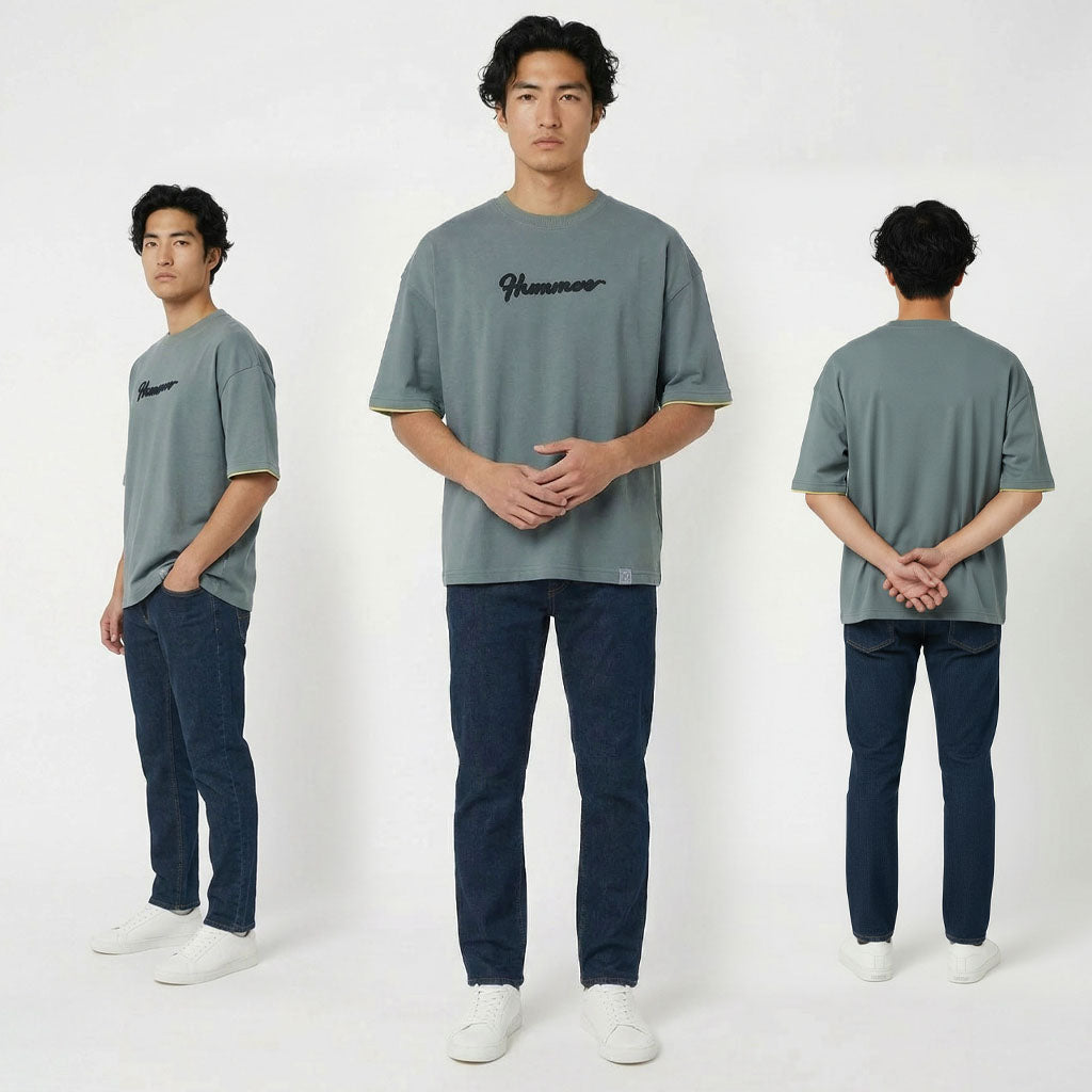 HUMMER MENS SHORT SLEEVE ROUNDNECK T SHIRT [OVERSIZE] H0069