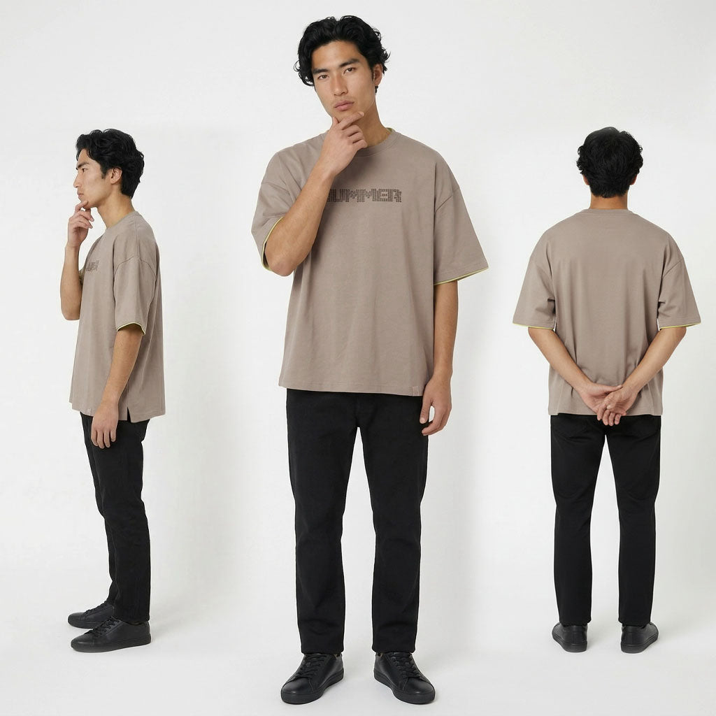 HUMMER MENS SHORT SLEEVE ROUNDNECK T SHIRT [OVERSIZE] H0069