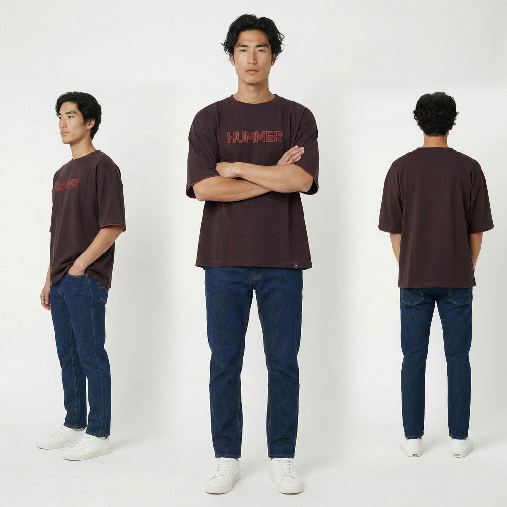 HUMMER MENS SHORT SLEEVE ROUNDNECK T SHIRT [OVERSIZE] H0069