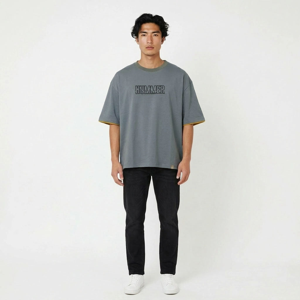 HUMMER MENS SHORT SLEEVE ROUNDNECK T SHIRT [OVERSIZE] H0069