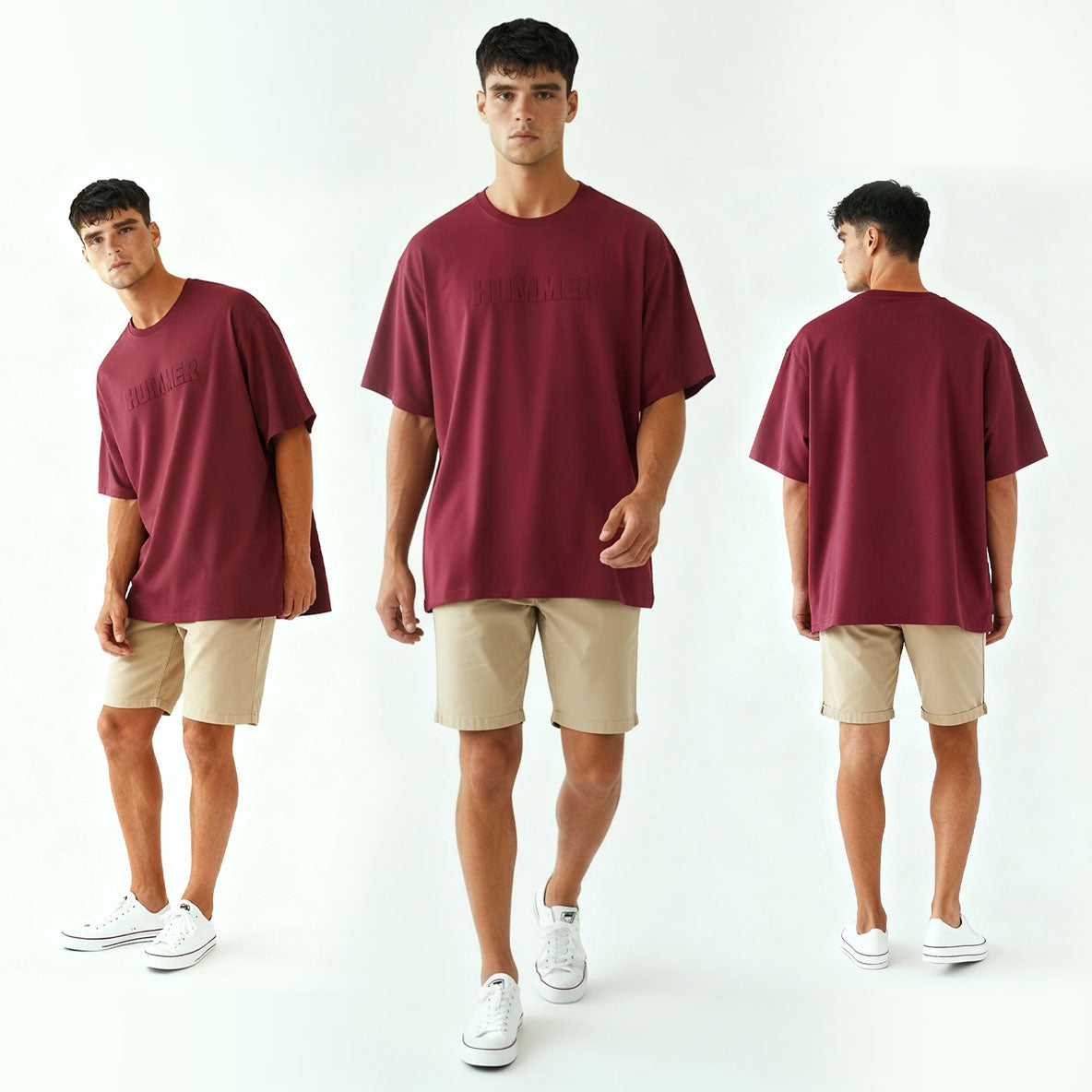 HUMMER SHORT SLEEVE ROUND NECK T SHIRT [OVERSIZE] H0025